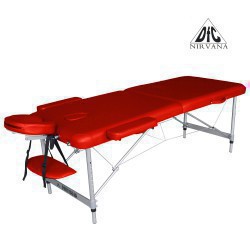 Массажный стол DFC NIRVANA, Elegant OPTIMA,  186х60х4 см, алюм. ножки, цвет красный (red)